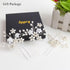Wedding Hair Pins (3 Pcs) - Elegant Pearl Floral Crystal Accessories for Bridal Women, Silver