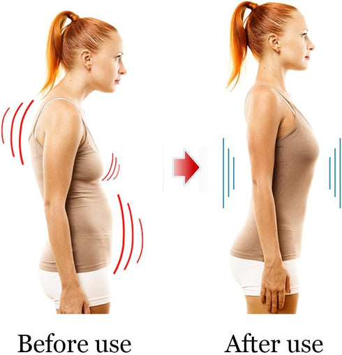 MOHUACHI Thoracic Back Brace Posture Corrector, Magnetic Lumbar Support Belt for Back Pain Relief, XX-Large, Black