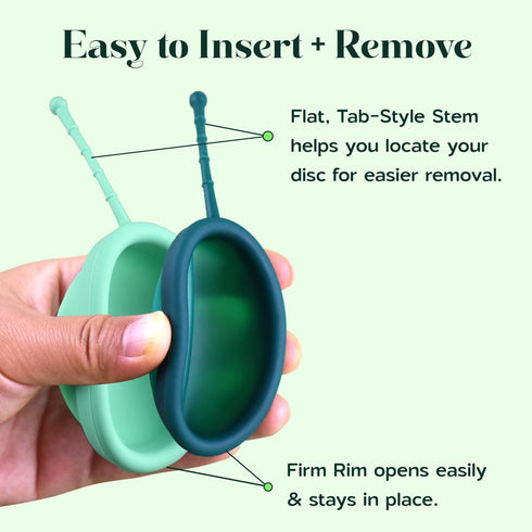 Set 2 100% SHORDY Reusable Menstrual Disc of (Small & Large), Medical-Grade Silicone, Flexible & Leak-Free Period Disc