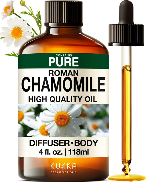 Set Set 2X 4 Oz Gardenia Essential Oil for Diffuse & Roman Chamomile Essential Oil for Diffuser - Aromatherapy Grade