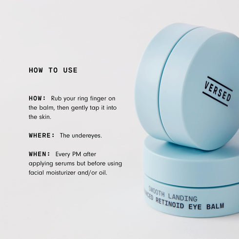 Versed Smooth Landing Advanced Retinoid Eye Balm - Anti Aging Under Eye Balm for Dark Circles, 0.42 oz