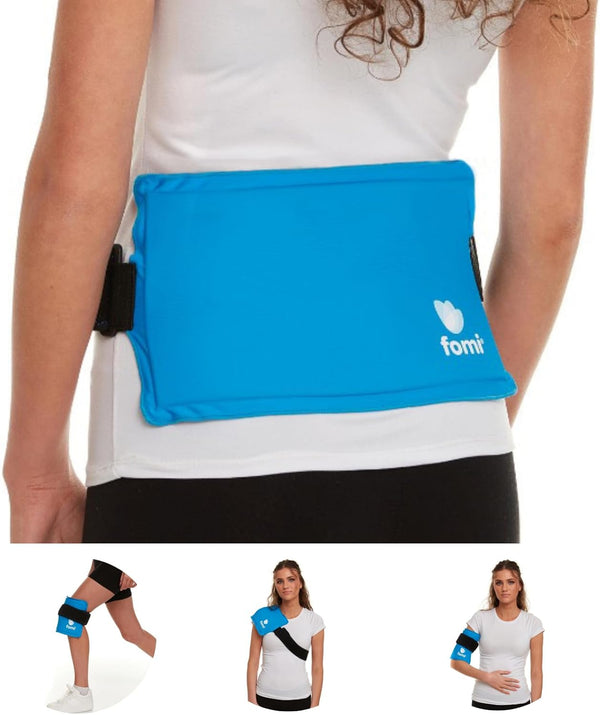 Premium Hot Cold Solid Gel Ice Pack by FOMI Care, Cool Compress for Pain Relief, Flexible, Reusable Heating Pad