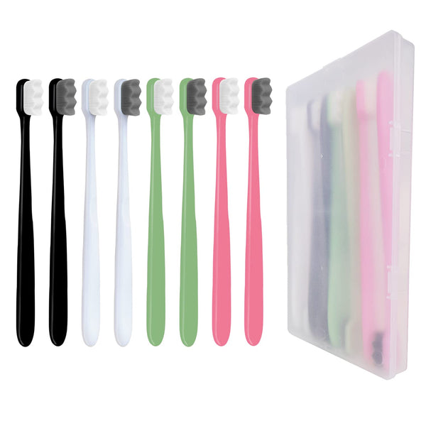 EasyHonor Extra Soft Toothbrush - Manual Toothbrush for Sensitive Gums, 20000 Soft Floss Bristles, Pack of 8