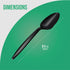 1,000 Bulk Black Plastic Disposable Tea Spoons, Medium Weight Silverware for Events and Catering