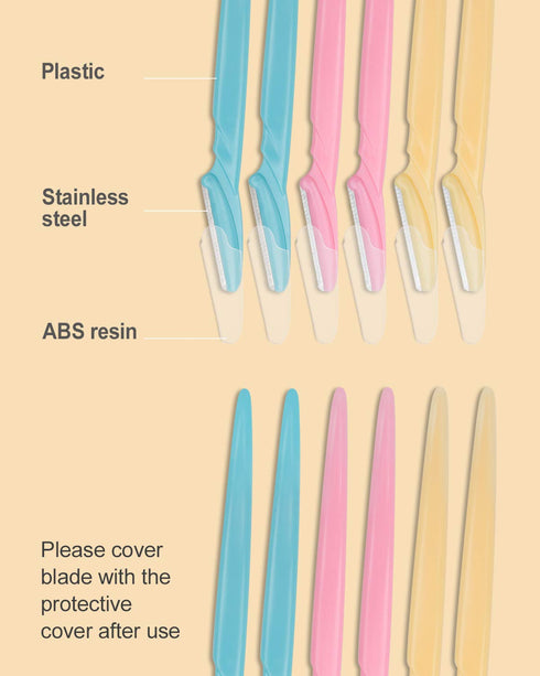 Dermaplaning Tool for Face, 30 Pcs Multi-color Dermaplane Razors for Women and Men