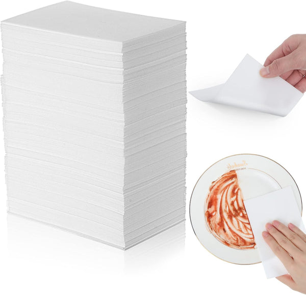 200 Pack Eraser Sheets Disposable Cleaning Sponge Thin Melamine Foam Sponge Wipes for Bathroom Kitchen Dish Furniture,