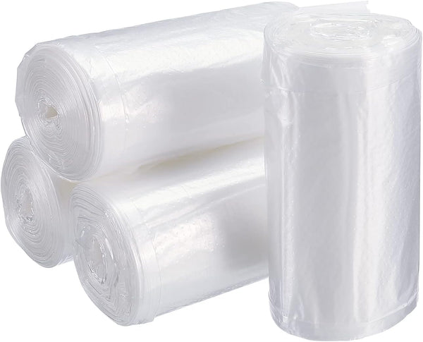 MECCANIXITY Small Trash Bags, 0.5 Gallon Garbage Bags for Desktop Mini Trash Can, 4 Rolls / 120 Counts (White)