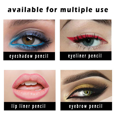 Eyeliner Pencils - 12 Colors Retractable Eye Makeup Liners, Easy Apply Colored Eyebrow Pencil, Waterproof Soft Crayon