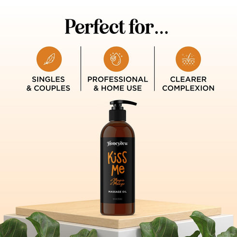 Mango Sensual Massage Oil for Couples - Alluring Tropical Full Body Massage Oil with Sweet Almond, Vegan Non-Staining