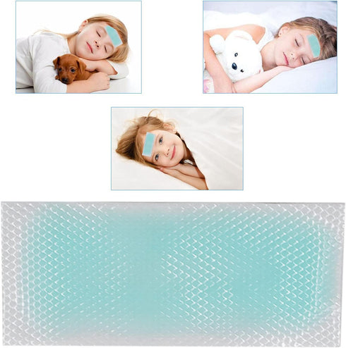 Fever Cooling Gel Patches, 20 Sheets, Cooling Forehead Strips for Relieving Headache, Toothache Pain, Drowsiness,