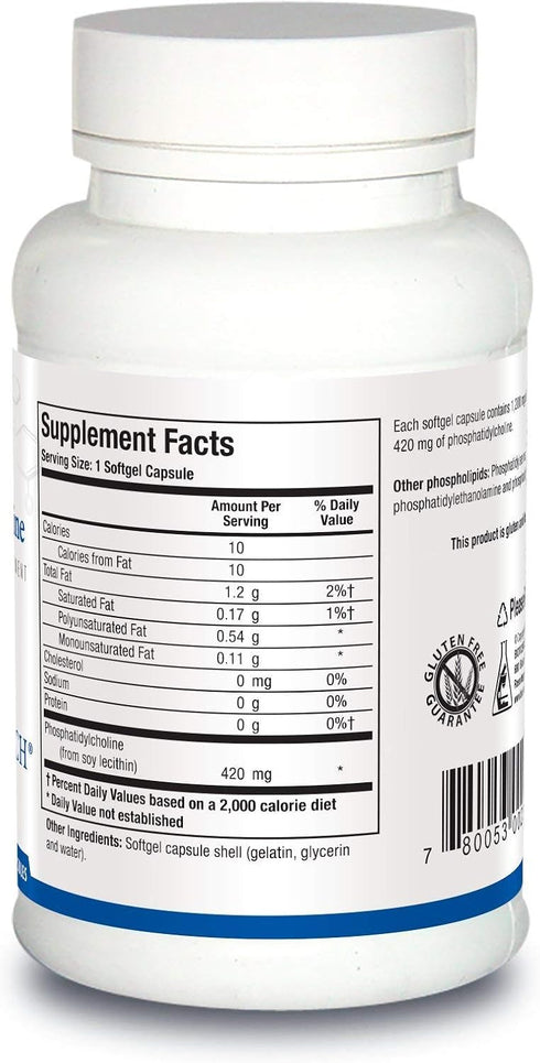 Biotics Research Phosphatidylcholine - 100 Softgel Capsules for Dietary Supplement