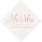 Crisky Wedding Napkins Mr Mrs Rose Gold Cocktail Beverage Dessert Napkins for Wedding Table Decoration, 100 Pcs, 3-Ply