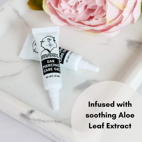 Studex Ear Piercing Care Gel - Aftercare Gel with Soothing Aloe Extract for Sensitive Skin (.20 Fl Oz)