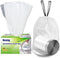 80 Count 4 Gallon Small Drawstring Trash Bags, Unscented White Liners for Bathroom Office Kitchen