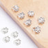 YISSION 20Pcs Mini Rhinestone Flower Hair Clips, Cute White Pearl Hair Pins, Wedding Hair Accessories for Women Girls
