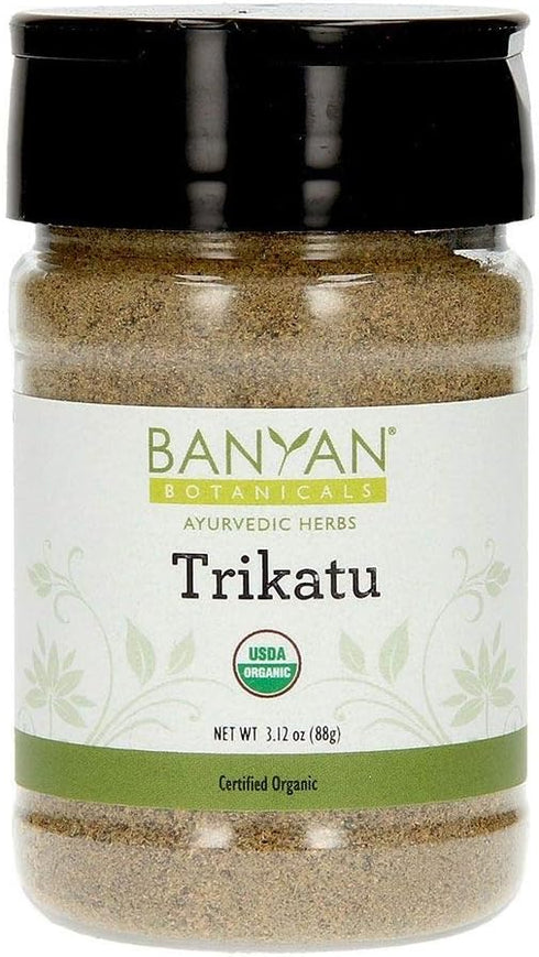 Banyan Botanicals Trikatu Powder, USDA Organic Spice Jar, Heating & Stimulating for Digestion Support