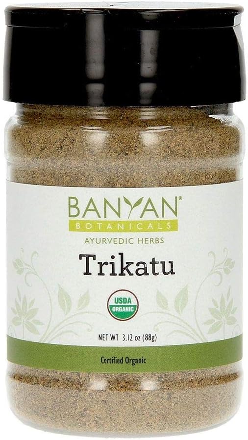 Banyan Botanicals Trikatu Powder, USDA Organic Spice Jar, Heating & Stimulating for Digestion Support