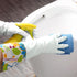 Bamllum 3 Pairs Rubber Cleaning Gloves - Household Kitchen Dishwashing Gloves with Cotton Lined, Long Cuff, Reusable