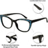 OCCI CHIARI Black Reading Glasses Women 6.0 Stylish Readers in Black Blue, Available in Multiple Strengths