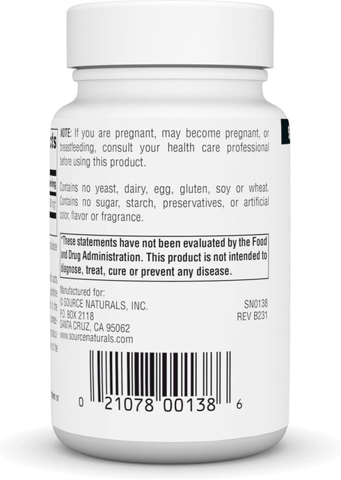 Source Naturals L-Lysine Free Form Amino Acid Supplement, 500 mg, 50 Tablets, Supports Energy & Collagen