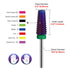 Lavinda 5 in 1 Nail Drill Bit, Coarse Grit Heavy Duty Carbide Tungsten for Fast Acrylic Gel Removal, 3/32" (Purple)