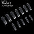 KADS 120PCS Clear Full Cover Dual Nail System Form for UV Gel Acrylic Nail Art Mold (MODEL 2)