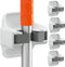 5 Pack Broom Holder Wall Mount, No Drilling Self Adhesive Mop Grippers, Dustpan and Broom Organizer