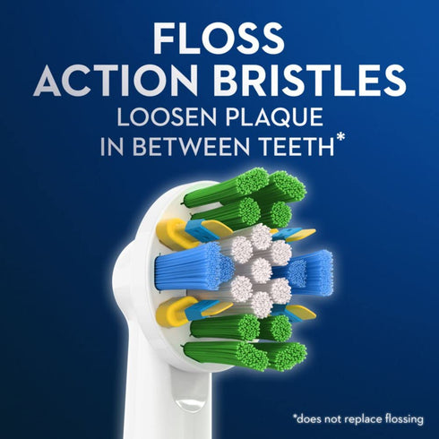 Pack 4 Oral-B Floss Action Replacement Brush Heads for an Oral-B Electric Toothbrush