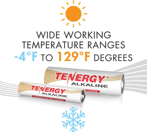 Tenergy 48xAA 24xAAA 1.5V Combo Alkaline Batteries, High Performance AA/AAA Non-Rechargeable Battery for Clocks