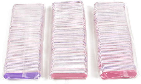 Mini Nail File Bulk 300Pcs (180/240 Grit), Disposable Double Sided Emery Boards for Home or Professional Manicure Tools
