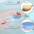 V-TOP Back Scrubber for Shower, Silicone Body Scrubber with Long Handle and Soft Bristles, Bath Exfoliator Brush