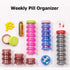 UVUBXT 7 Weekly Pill Organizer, Days Pill Case, Large Daily Travel Pill Case, Stackable Pill Box with Mosture Proof