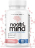 Brain Supplements for Memory and Focus, Nootropic Support with Bacopa, Vitamins B6 B12, Phosphatidylserine, DMAE, 60