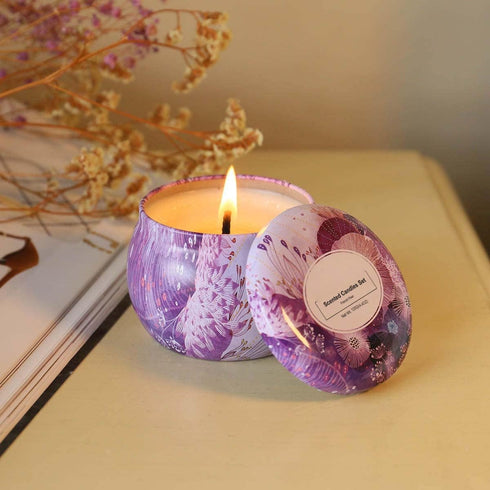 Set, 4 Ymiko Scented Candles Gift Aromatherapy Candles with Soy Wax and Essential Oil for Stress Relief, Home Decor