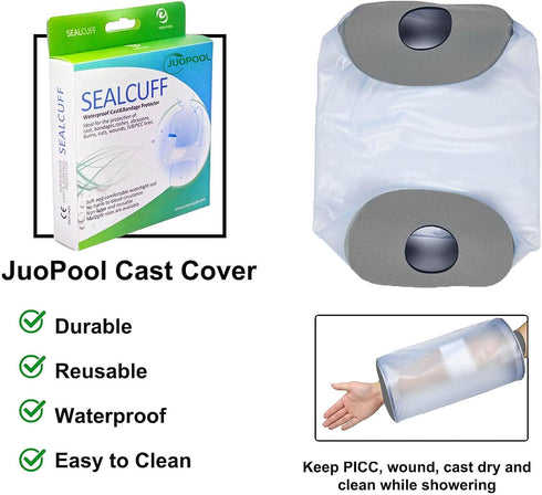 Reusable PICC Line Shower Cover for Upper Arm, Waterproof Cast Cover for Shower Arm, IV Protector Bag for Bath