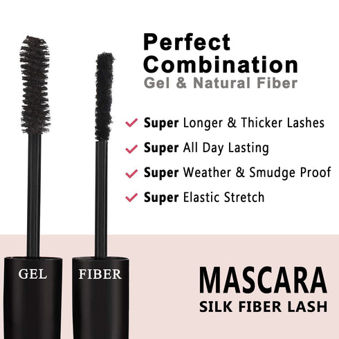 Youngfocus 3D Fiber Lash Mascara Waterproof, Long-Lasting, Hypoallergenic Formula for Dramatic Eyelashes