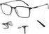 MARE AZZURO Reading Glasses Men Stylish Readers, Various Strengths (Transparent 100)