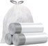 Small Trash Bags 4 Gallon - Drawstring Unscented Garbage Bags for Bathroom, 57 Count