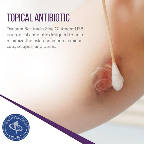 HEALTH & OUTDOORS 48 Packets Bacitracin Zinc Ointment USP - Antibiotic Ointment for Minor Cuts, Scrapes, Diaper Rashes