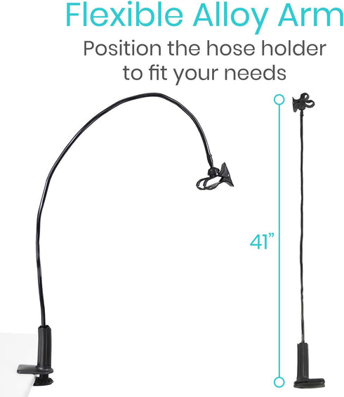 Vive CPAP Hose Holder for Bed - Adjustable Clamp Stand for CPAP Tubing, Prevents Tube Leakage and Tangle