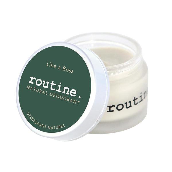 Routine. Natural Aluminum Free Deodorant (2 Fluid Oz.) for Women and Men - Like a Boss, Rose Geranium