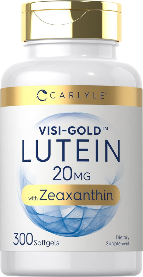 Carlyle Lutein and Zeaxanthin 20mg - 300 Softgels, Eye Health Vitamins, Non-GMO & Gluten Free