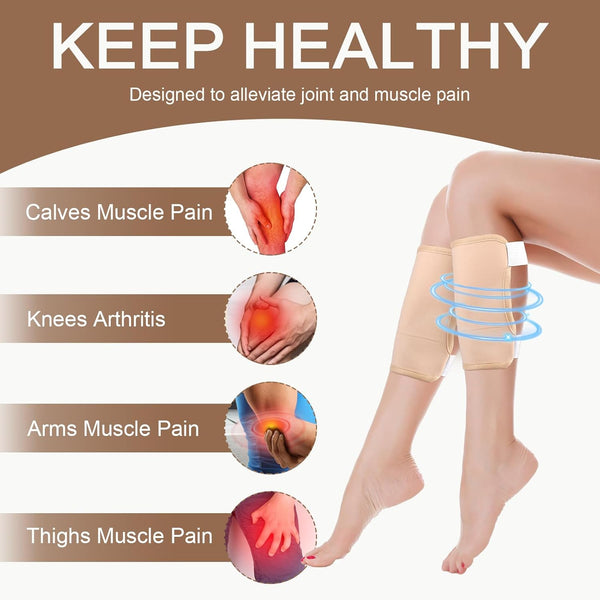 2 Pack Castor Oil Pack Wrap for Knee, Elbow, Arm, Thigh, Organic Cotton Compress Pads Kit with Adjustable Velcro Strap,