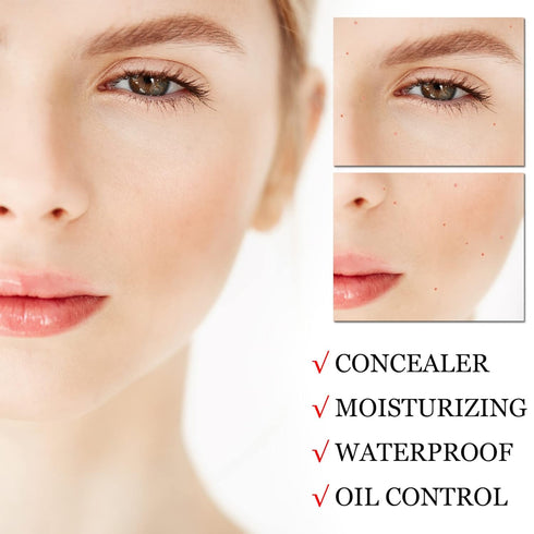 CAHIUYOA Mushroom Head Air Cushion CC Cream BB Cream, Full Coverage Foundation Makeup, Long Lasting Moisturize Matte