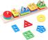 SILAIDESI Wooden Bead Sequencing Set for Seniors, Lacing & Stacking Activities, Memory Games