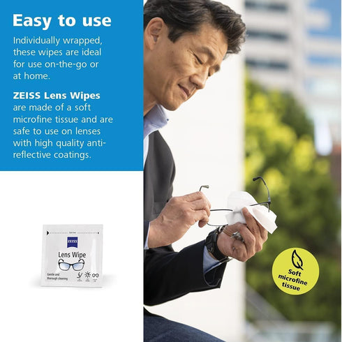 Xllent Pack 250 ZEISS Lens Wipes of Individuly Wrapped Wipes