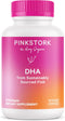 Pink Stork Omega-3 DHA - 540 mg Fish Oil Supplements with DHA and EPA, Prenatal and Postpartum Essentials, 60 Softgels