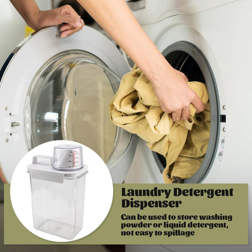 Laundry Detergent Dispenser for Laundry Room - For Detergent, Softener, Bleach, Powder, Soda, etc. (1800ml)