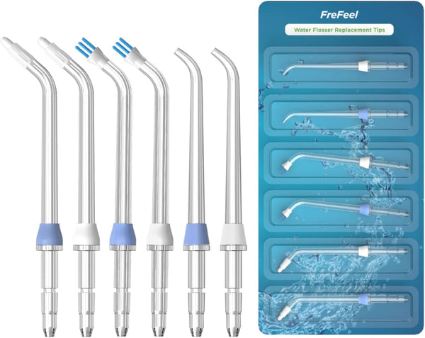 Replacement Heads for Waterpik Water Flosser, 2 Classic Jet Tips, 2 Orthodontic Tips, 2 Plaque Seeker Tips