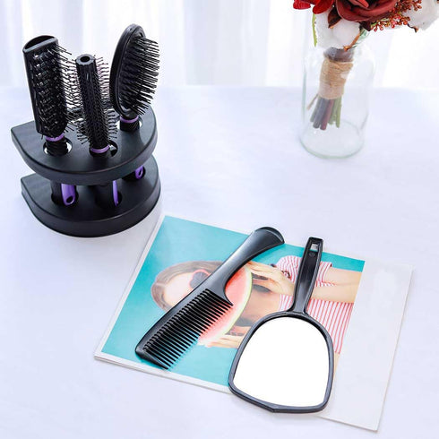 Zoestar 5Pcs Hair Brush and Comb Set, A-Purple, for Women and Men